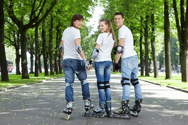 Young scooters Royalty Free Stock Photos