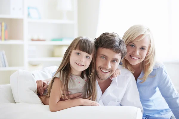 Young Parents Young Daughter Home Royalty Free Stock Photos