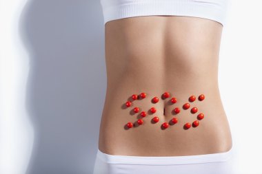 SOS sign on the stomach clipart