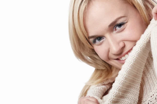 Young Woman Sweater Isolated — Stock Photo, Image