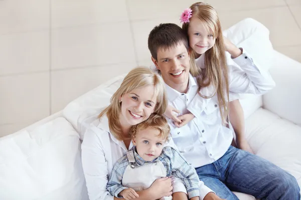 Lycka familj — Stockfoto