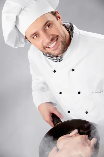 The cook prepares — Stock Photo, Image