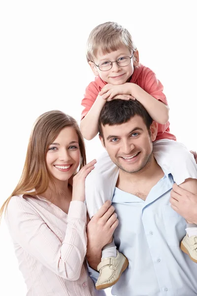 Glimlachende familie — Stockfoto