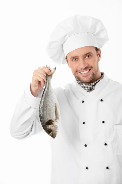 Cozinhar o peixe — Fotografia de Stock