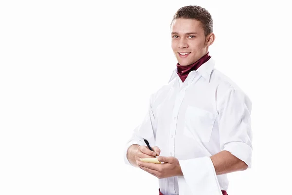 Привлекательный официант — стоковое фото