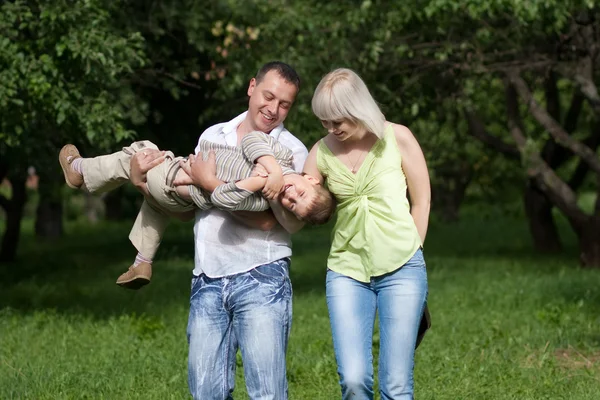 stock image Family having a walk outdoors