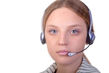 Portrait of woman in headphones