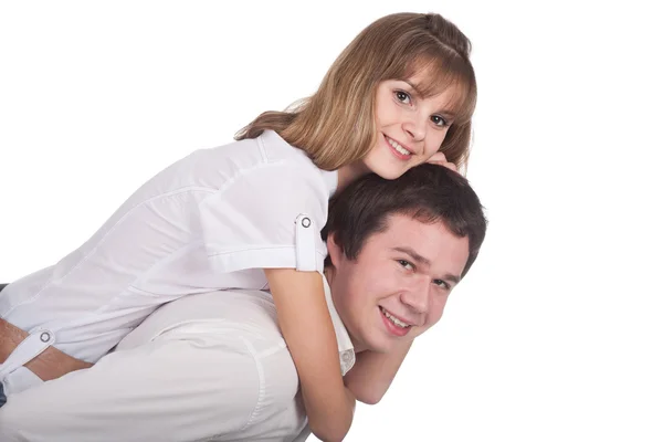 Young love couple smiling — Stock Photo, Image