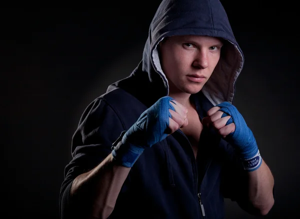 Young male in hood — Stock Photo, Image