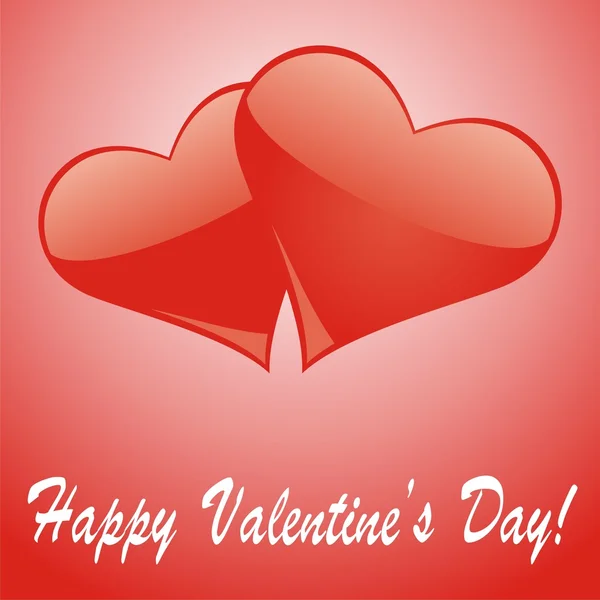 Une Carte Saint Valentin Avec Des Cœurs Illustration Vectorielle — Image vectorielle