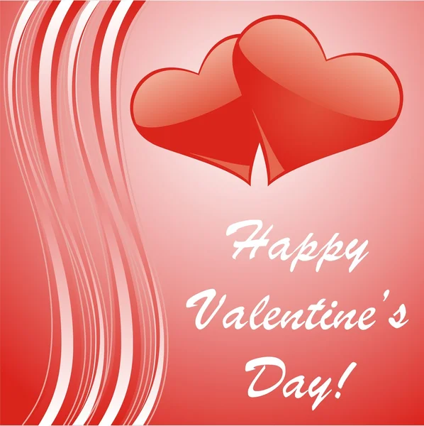Valentine Day Card Hearts Vector Illustration — Stock Vector