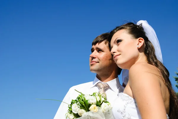Bruid en bruidegom Stockfoto