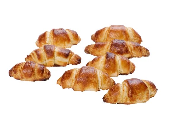 Croissant em fundo branco — Fotografia de Stock