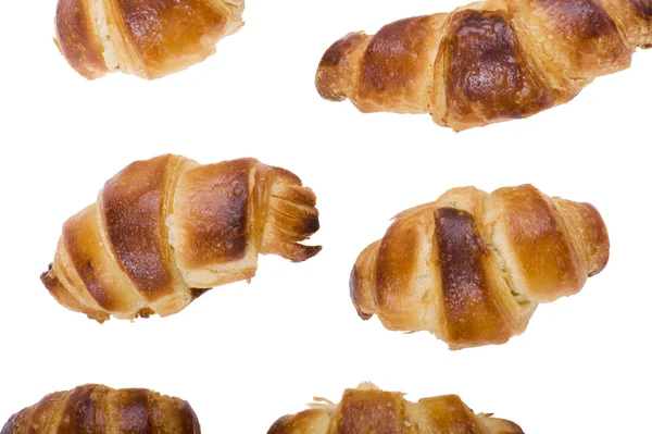 Croissant isoliert auf weißer Nahaufnahme — Stockfoto