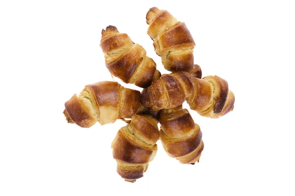 Fresh croissant on white — Stock Photo, Image