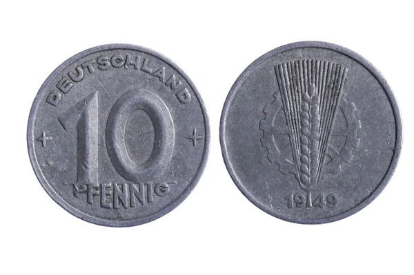 Deutschland pfenning coins — Stock Photo, Image