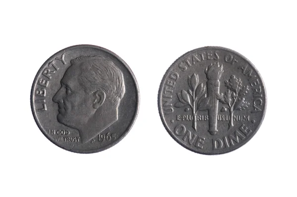 アメリカのコイン マクロ — ストック写真