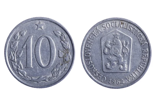 Czechoslovakia coins macro — Stock Photo, Image