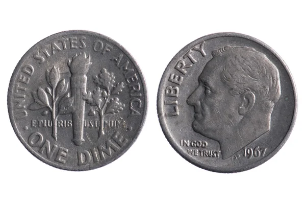Amerikanische Münzen hautnah — Stockfoto