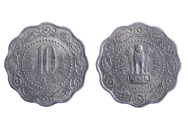 Monedas de la India cerca — Foto de Stock