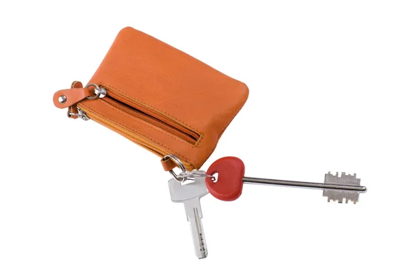 孤立したキーのハンドバッグ — ストック写真