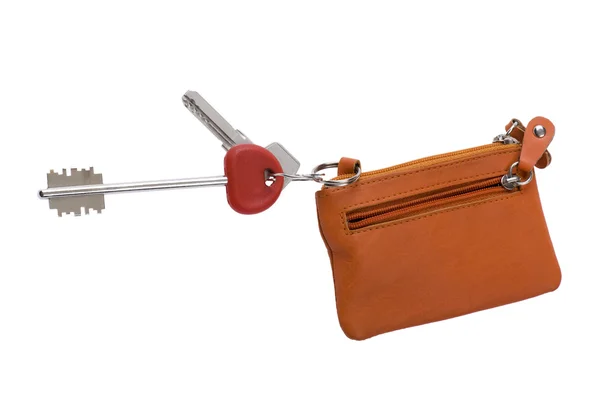 Handväska för nyckel isolerad på vit — Stockfoto