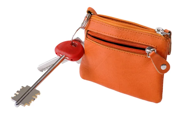 Handbag for key isolated on white — Stock Photo, Image