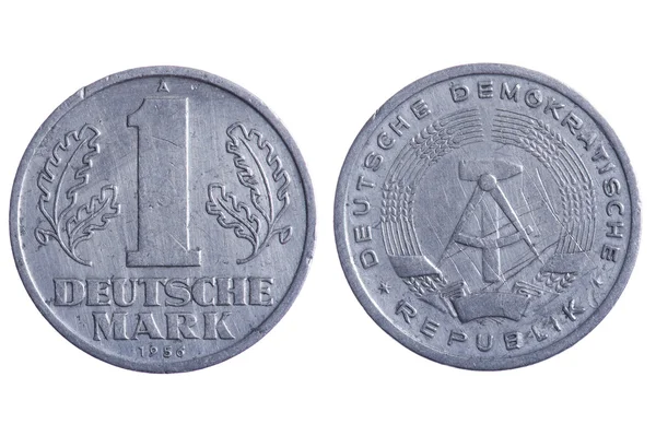 Deutsche mark mynt makro — Stockfoto