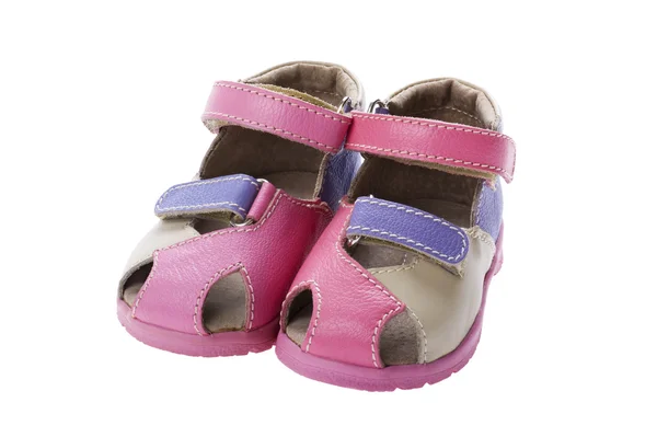 Sandálias para criança de perto — Fotografia de Stock