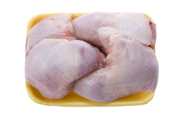 Gamba di pollo su bianco — Foto Stock