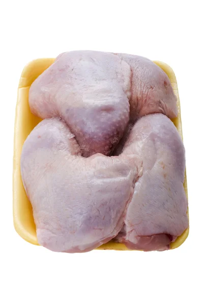 Cuisse de poulet sur fond blanc — Photo