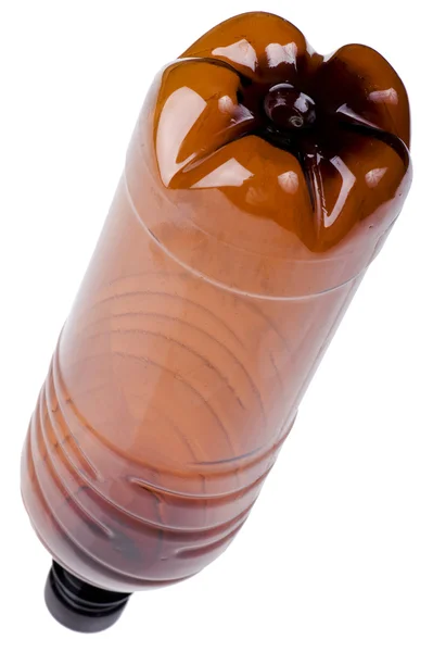 Botella de plástico sobre fondo blanco — Foto de Stock