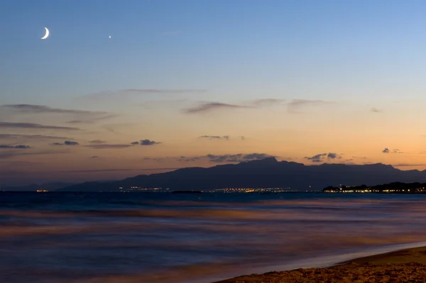 Ночь на пляже — стоковое фото