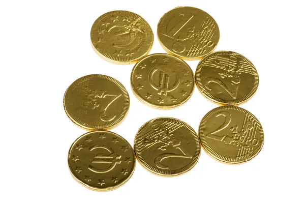Chocolate caramelos monedas —  Fotos de Stock