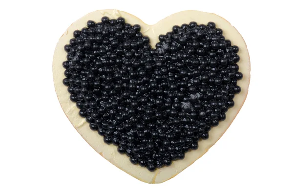 Magnet with black caviar — Stock Photo, Image