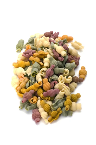 Colored pasta on white — Stock Photo, Image