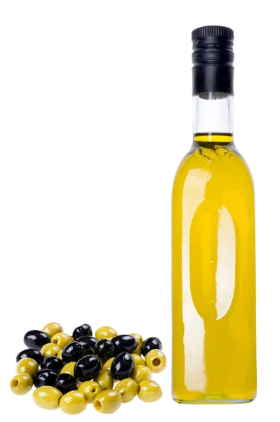 Olio d'oliva e olio d'oliva — Foto Stock