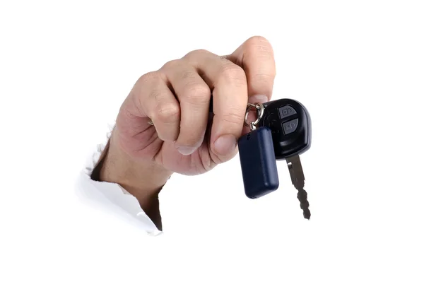 Mão com chave de carro Fotografia De Stock