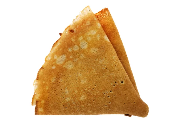Pancake on white macro — Stock Photo, Image