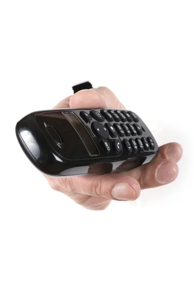 Mão com telefone em branco — Fotografia de Stock