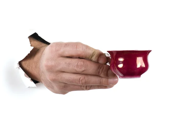 Χέρι με τσάι ΚΓΠ — Φωτογραφία Αρχείου