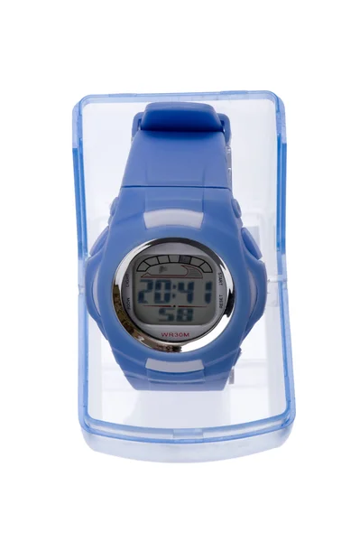 Electronic watch on white — Stock Photo, Image