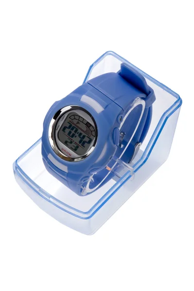 Electronic watch on white background — Stock Photo, Image