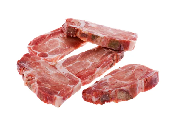 Hovězí maso na bílém pozadí — Stock fotografie