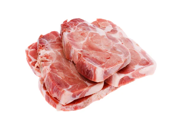 Rindfleisch auf weißem Hintergrund — Stockfoto