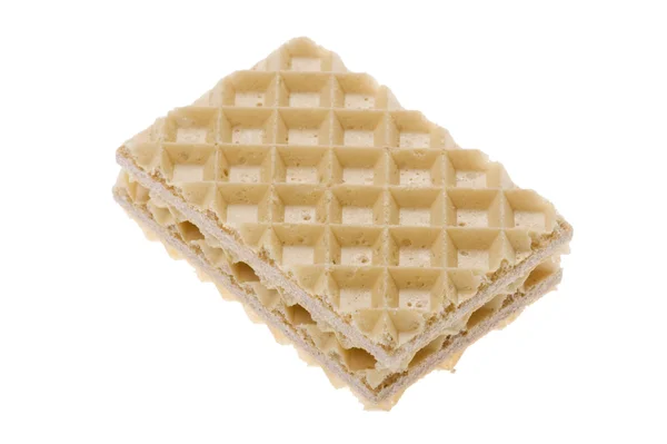 Waffle on white — Stock Photo, Image