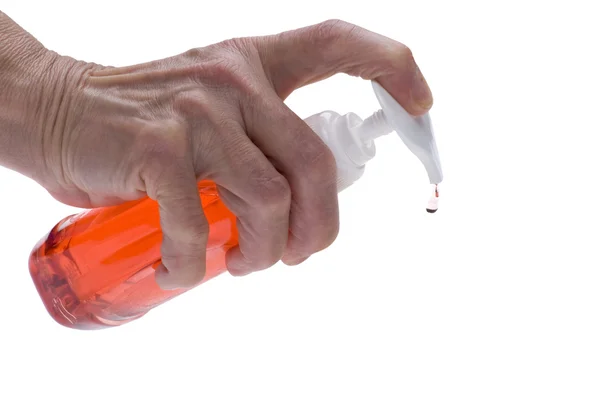 Object White Bottle Liquid Soap — Stock Photo, Image