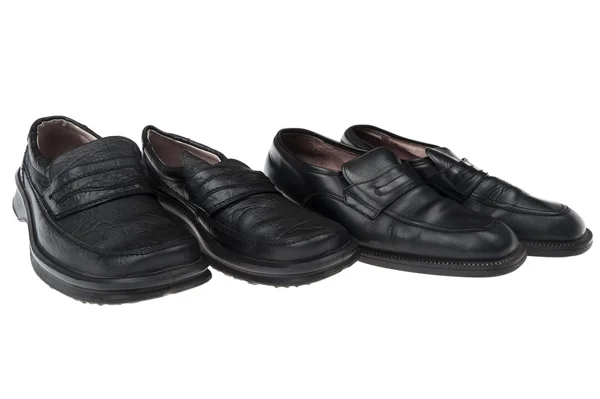 Sapatos velhos isolados em branco — Fotografia de Stock