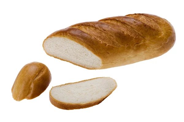 Objekt Bílém Potraviny Bílý Chléb — Stock fotografie