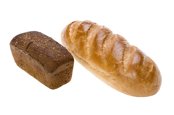 Object White Food White Broun Bread — Stock Photo, Image